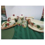 GRAVY BOAT, CREAM / SUGAR, BUTTER DISH, & NAPKIN