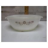 PYR-O-REG BROWN DAISY MILK GLASS BOWL