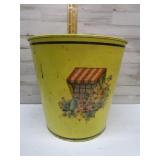 VINTAGE TRASH CAN METAL