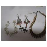 BRACELET, NECKLACE, & EARRINGS