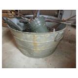 GALVANIZED BUCKET WITH CONTENTS