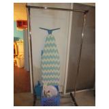 CLOTHES RACK, DUST PANS, IRONING BOARD, & MORE