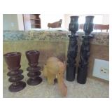 WOODEN ASIAN ART ELEPHANT