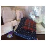 BOX LOT OF LINENS & FABRIC