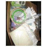 NEW CROSS STITCH KITS, HOOPS, THREAD, GLUE GUN &