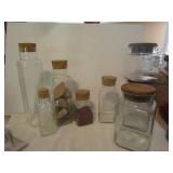 GLASS CANISTER & HONEY JAR