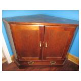 CORNER TV STAND & CONTENTS
