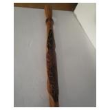 HAND-CARVED ALLIGATOR WALKING STICK