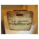 WOODEN CRATE WINCHESTER, VIRGINIA
