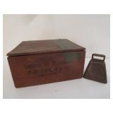 OLD CIGAR BOX & BELL