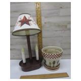 PLANTER & LAMP