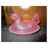 ALABASTER HEN ON A NEST