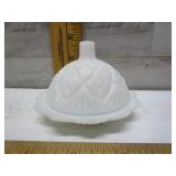 Milk Glass Miniature butter dish