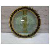 VINTAGE GREEN DEPRESSION GLASS PLATTER & BOWL