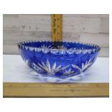 COBALT BLUE CUT TO CLEAR BOWL