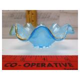 COLONY BLUE GLASS RUFFLE