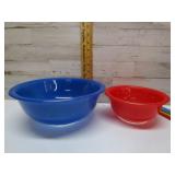 PYREX BLUE & RED BOWLS