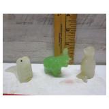 JADEITE ELEPHANT & SOAPSTONE