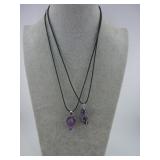 PURPLE STONE PENDANT NECKLACES