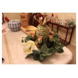 WROUGHT CENTER PIECE WITH LAZY SUSAN