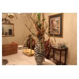 ZEBRA PRINT VASE & FLORALS
