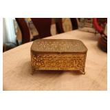 VINTAGE GOLD FILIGREE BOX