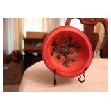RED FRAGRANCE BOWL HABERSHAM CANDLE CO.