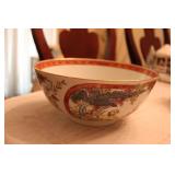 VINTAGE CHIEN JARDIN HAND PAINTED PORCELAIN BOWL