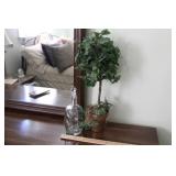 VINTAGE BOTTLE & TOPIARY TREE