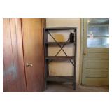 METAL SHELF & BROWN MASON JAR