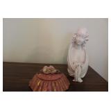 PINK TRINKET BOX & VIRGIN MARY WITH IMPERFECTIONS