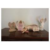 COLLECTION OF RESIN & CERAMIC ANGELS