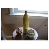 14 1/2 " TALL PAINTED BOTTLE, ACORN SOAP