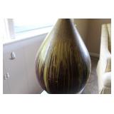 BEAUTIFUL 20" TALL POTTERY VASE WITH WHEAT