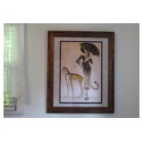 WOMAN WITH CHEETAH PICTURE