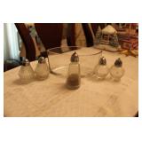 EYE SHAPED CLEAR GLASS BOWL & SALT / PEPPER SETS
