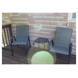 PATIO CHAIRS & SIDE TABLE