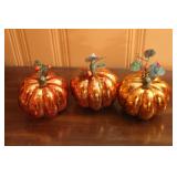 TRIO OF LIGHT UP PLASTIC PUMPKINS UNTESTED