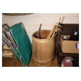 WOODEN BARREL WITH CONTENTS