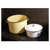 YELLOW & WHITE ENAMEL WARE
