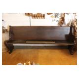 BEAUTIFUL CURVED FRONT BENCH 85 X 28 X 23 INCHES