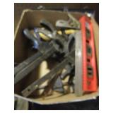 LEVEL, RULER, CLAMPS