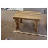 HANDMADE WOODEN STOOL 16 X 9.5 X 11 INCHES