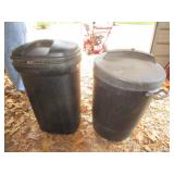 2 TRASH CANS
