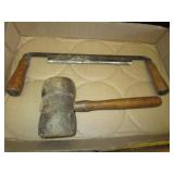 DRAW BLADE & WOODEN HAMMER