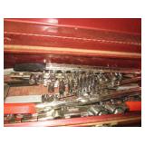 TOOL BOX WITH CRAFTSMAN SOCKETS & MORE