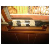 GLASS ROLLING PIN & DISPLAY RACK FILLED WITH