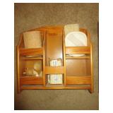 BATHROOM WALL SHELF WITH CONTENTS