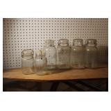 BOX OF CLEAR ATLAS & BALL JARS WITH LIDS