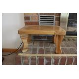 WOODEN STOOL 16 X 11.5 X 9 INCHES